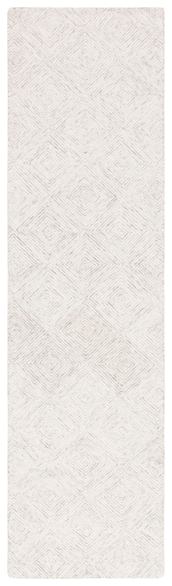 Safavieh Abstract Hand Tufted Wool-cotton Blend Area Rug - Elegant Geometric Design For Timeless Home Style Grey ,Ivory 80% Wool,20% Cotton Abt427f-25