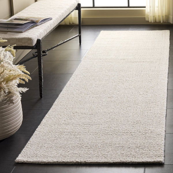Safavieh Abstract Hand Tufted Wool Runner Rug Neutral Beige Ivory for Hallways and Entryways ABT455B-28