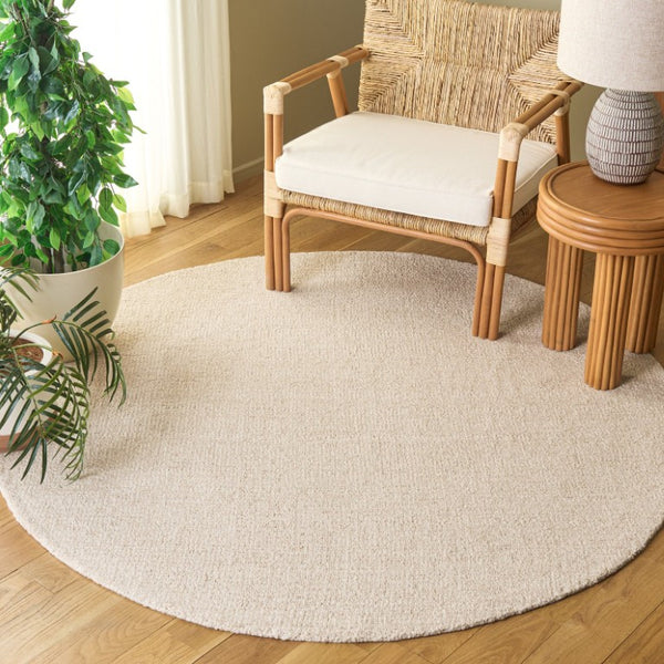 Safavieh Abstract Hand Tufted Wool Blend Round Area Rug for Living Dining Room Decor ABT455B-6R