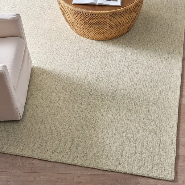 Safavieh Abstract Hand Tufted Wool Area Rug in Sage Ivory for Living Room or Bedroom ABT455X-8