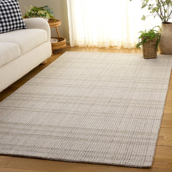 Safavieh Abstract Hand Tufted Wool Rug in Warm Beige Ivory Neutral Tone for Living Rooms ABT456B-6