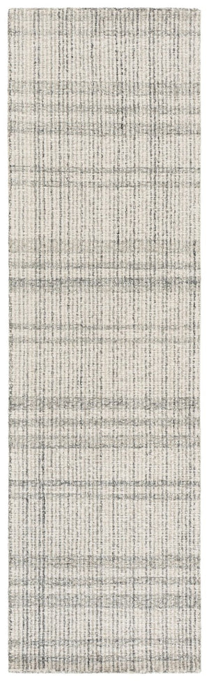 Safavieh Abstract Hand Tufted Wool Cotton Runner Rug for Hallways in Grey Ivory Neutral Tones ABT456F-28