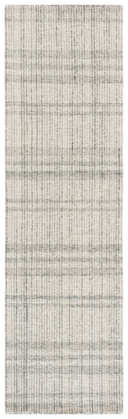 Safavieh Abstract Hand Tufted Wool Cotton Runner Rug for Hallways in Grey Ivory Neutral Tones ABT456F-28