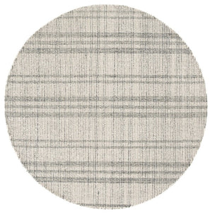 Safavieh Abstract Hand Tufted Wool Round Rug Neutral Grey Ivory Low Pile Living Room Accent ABT456F-6R
