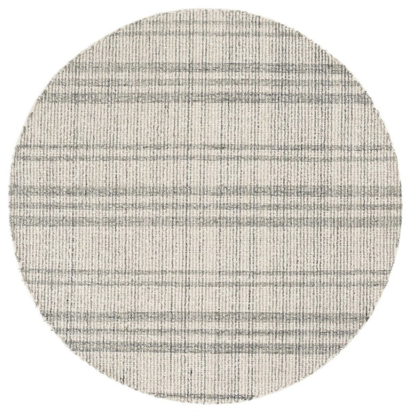 Safavieh Abstract Hand Tufted Wool Round Rug Neutral Grey Ivory Low Pile Living Room Accent ABT456F-6R
