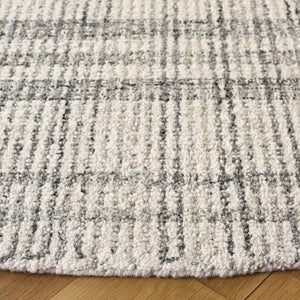 Safavieh Abstract Hand Tufted Wool Round Rug Neutral Grey Ivory Low Pile Living Room Accent ABT456F-6R