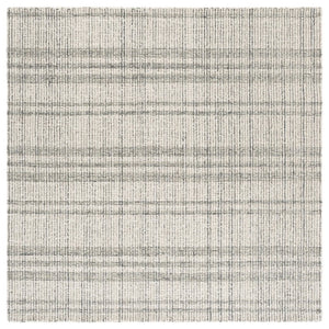Safavieh Abstract Hand Tufted Wool Cotton Rug in Neutral Grey Ivory for Living Rooms ABT456F-6SQ