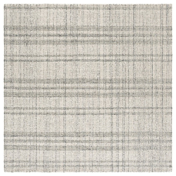 Safavieh Abstract Hand Tufted Wool Cotton Rug in Neutral Grey Ivory for Living Rooms ABT456F-6SQ