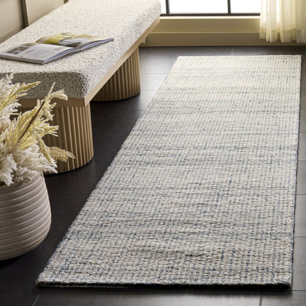Safavieh Abstract Hand Tufted Wool Runner Rug Blue Ivory Artisan Hallway Entryway Accent ABT456M-28