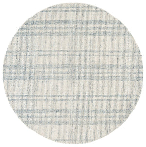 Safavieh Abstract Hand Tufted Wool Blend Round Rug Soft Blue Ivory for Living Room Accents ABT456M-6R