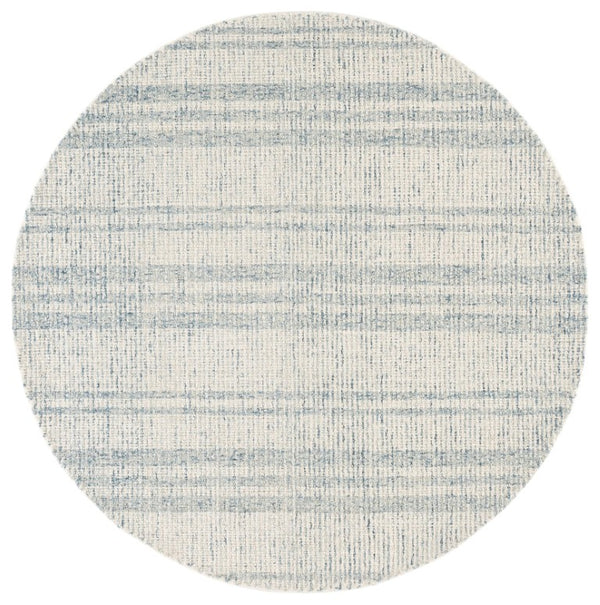 Safavieh Abstract Hand Tufted Wool Blend Round Rug Soft Blue Ivory for Living Room Accents ABT456M-6R