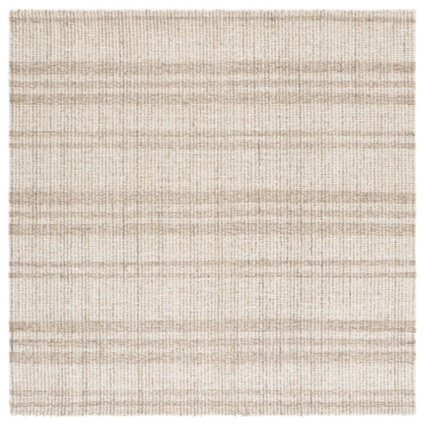 Safavieh Abstract Hand Tufted Wool Area Rug in Earthy Brown Ivory for Living or Bedroom ABT456T-6SQ