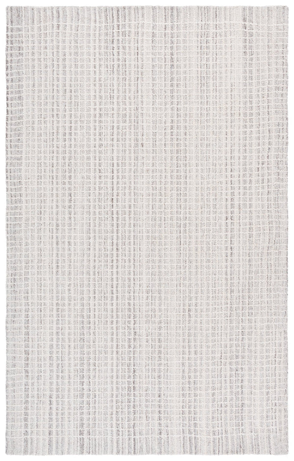 Safavieh Abstract Hand-Tufted Natural Ivory Area Rug 8X10 — Low-Pile Wool-Cotton Blend, Modern Minimalist Comfort 8'-0" x 10'-0" ABT458A-8
