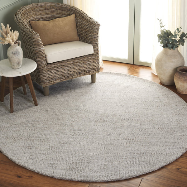 Safavieh Abstract Hand Tufted Wool Pile Runner Rug - Modern Geometric Design For Elegant Home Decor Upgrade Natural ,Ivory Wool Pile Abt459a-6r