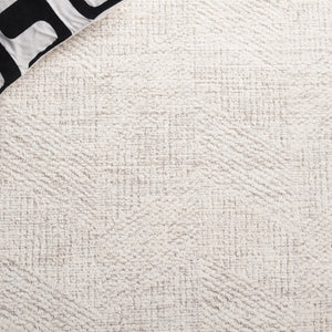 Safavieh Abstract Hand Tufted Wool Area Rug Ivory Plush Pile for Living Room or Dining Space ABT459A-8