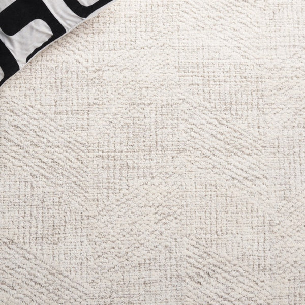Safavieh Abstract Hand Tufted Wool Area Rug Ivory Plush Pile for Living Room or Dining Space ABT459A-8