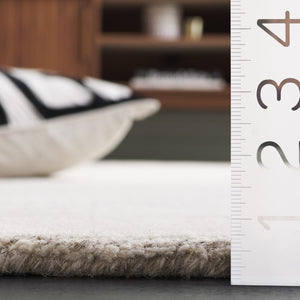Safavieh Abstract Hand Tufted Wool Area Rug Ivory Plush Pile for Living Room or Dining Space ABT459A-8