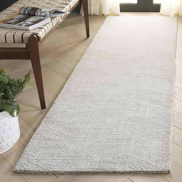 Safavieh Abstract Hand Tufted Wool Pile Runner Rug - Modern Geometric Design For Elegant Home Decor Upgrade Sage Green ,Ivory Wool Pile Abt459w-28