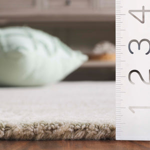 Safavieh Abstract Hand Tufted Wool Pile Runner Rug - Modern Geometric Design For Elegant Home Decor Upgrade Sage Green ,Ivory Wool Pile Abt459w-5