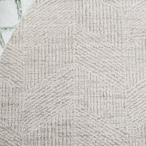 Safavieh Abstract Hand Tufted Wool Pile Runner Rug - Modern Geometric Design For Elegant Home Decor Upgrade Sage Green ,Ivory Wool Pile Abt459w-5