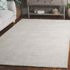 Safavieh Abstract Hand Tufted Wool Pile Runner Rug - Modern Geometric Design For Elegant Home Decor Upgrade Sage Green ,Ivory Wool Pile Abt459w-5