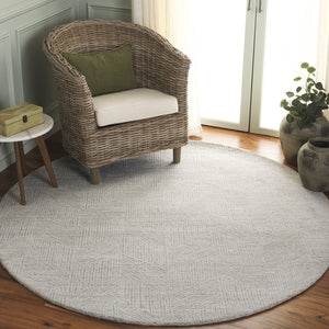 Safavieh Abstract Hand Tufted Wool Pile Runner Rug - Modern Geometric Design For Elegant Home Decor Upgrade Sage Green ,Ivory Wool Pile Abt459w-6r