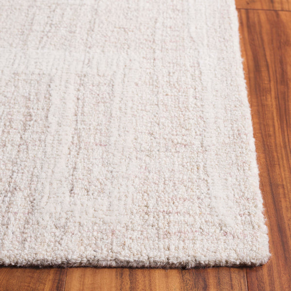 Safavieh Abstract Modern Hand Tufted Wool Runner Rug - Elegant Geometric Design For Luxurious Home Decor Natural ,Ivory Wool Pile Abt460a-5