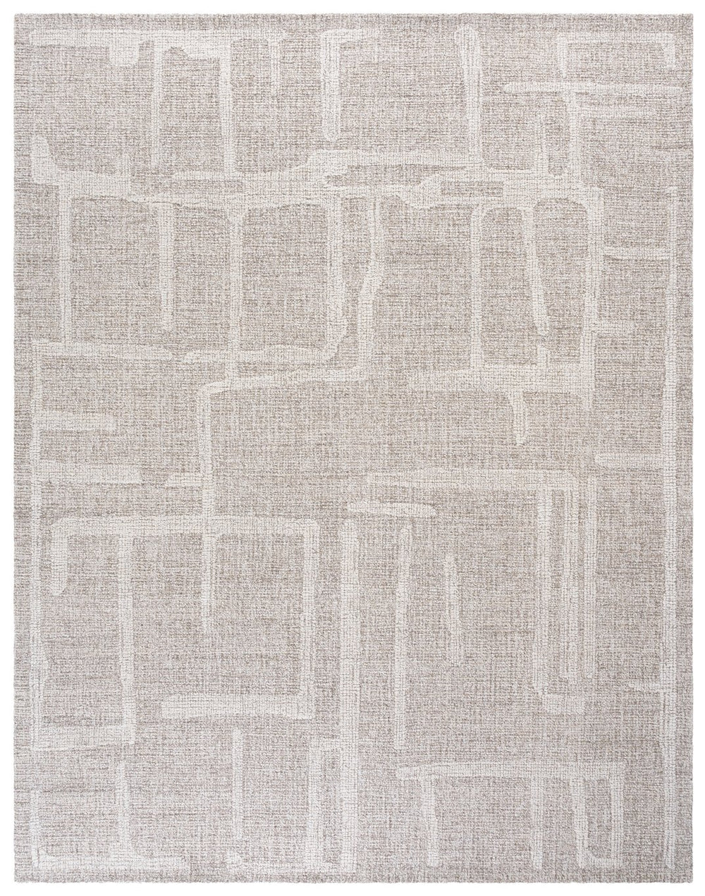 Safavieh Abstract Hand Tufted Wool Pile Area Rug - Modern Elegance With Timeless Craftsmanship For Any Space Natural ,Ivory Wool Pile Abt460a-6