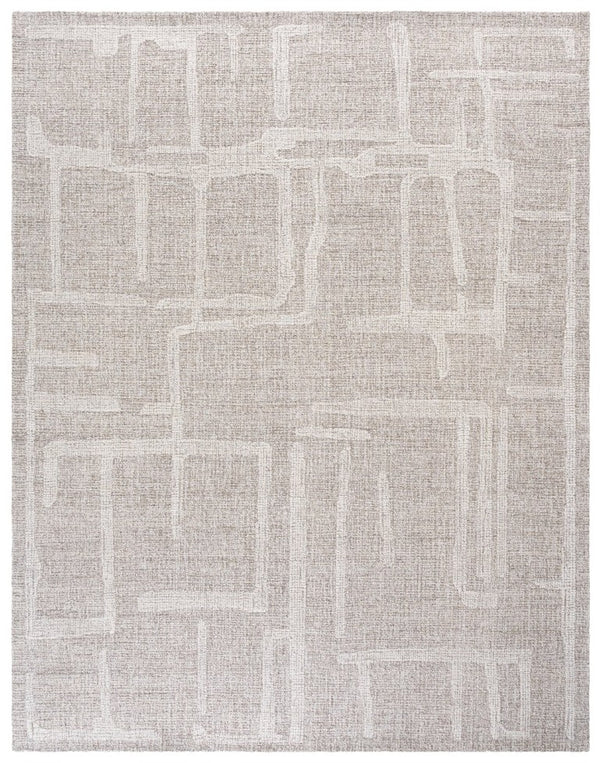 Safavieh Abstract Hand Tufted Wool Area Rug in Ivory for Living Room Bedroom Low Pile Unfinished ABT460A-8