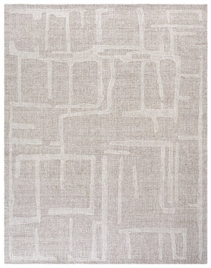 Safavieh Abstract Hand Tufted Wool Area Rug in Ivory for Living Room Bedroom Low Pile Unfinished ABT460A-8