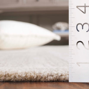 Safavieh Abstract Hand Tufted Wool Area Rug in Ivory for Living Room Bedroom Low Pile Unfinished ABT460A-8