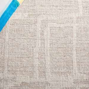 Safavieh Abstract Modern Hand Tufted Wool Runner Rug - Elegant Geometric Design For Luxurious Home Decor Beige ,Ivory Wool Pile Abt460b-5