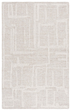 Safavieh Abstract Hand Tufted Wool Pile Area Rug - Modern Elegance With Timeless Craftsmanship For Any Space Beige ,Ivory Wool Pile Abt460b-4
