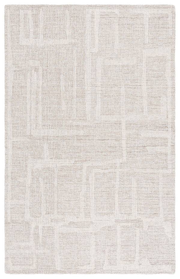 Safavieh Abstract Hand Tufted Wool Pile Area Rug - Modern Elegance With Timeless Craftsmanship For Any Space Beige ,Ivory Wool Pile Abt460b-4