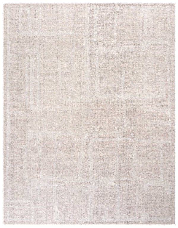 Safavieh Abstract Hand Tufted Wool Area Rug in Ivory for Living Room Bedroom Low Pile Beige ABT460B-8