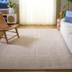Safavieh Abstract Hand Tufted Wool Area Rug in Ivory for Living Room Bedroom Low Pile Beige ABT460B-8