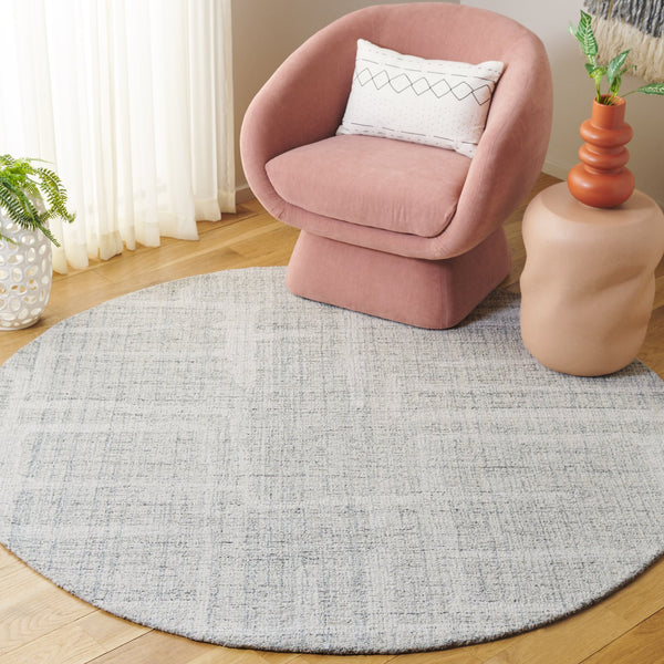 Safavieh Abstract Hand Tufted Wool Pile Area Rug - Modern Elegance With Timeless Craftsmanship For Any Space Grey ,Ivory Wool Pile Abt460f-6