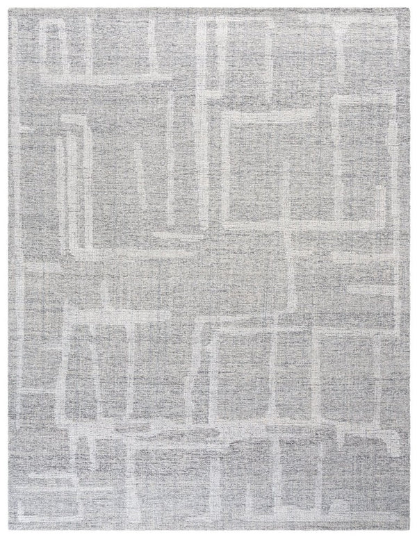 Safavieh Abstract Hand Tufted Wool Area Rug in Ivory for Living Room Bedroom Low Pile Gray ABT460F-8