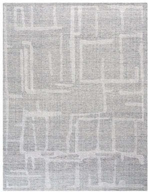 Safavieh Abstract Hand Tufted Wool Area Rug in Ivory for Living Room Bedroom Low Pile Gray ABT460F-8