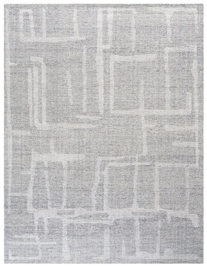 Safavieh Abstract Hand Tufted Wool Area Rug in Ivory for Living Room Bedroom Low Pile Gray ABT460F-8