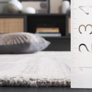 Safavieh Abstract Hand Tufted Wool Area Rug in Ivory for Living Room Bedroom Low Pile Gray ABT460F-8