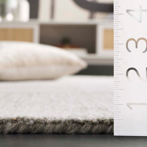 Safavieh Abstract Modern Hand Tufted Wool Runner Rug - Elegant Geometric Design For Luxurious Home Decor Sage Green ,Ivory Wool Pile Abt460w-5