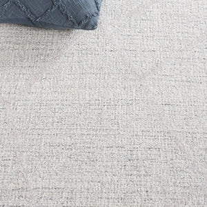 Safavieh Abstract Hand-tufted Runner Rug - Modern Elegance In Soft Grey And Ivory For Sophisticated Spaces Light Grey ,Ivory 75% Wool,15% Viscose,10% Cotton Abt461f-5