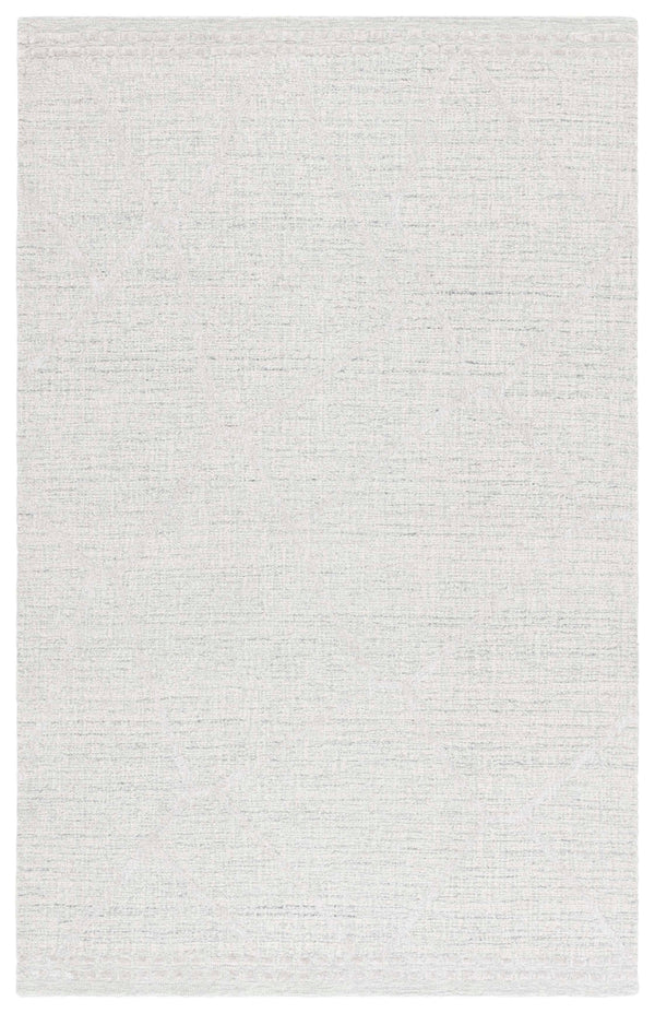 Safavieh Abstract Hand-tufted Runner Rug - Modern Elegance In Soft Grey And Ivory For Sophisticated Spaces Light Grey ,Ivory 75% Wool,15% Viscose,10% Cotton Abt461f-5