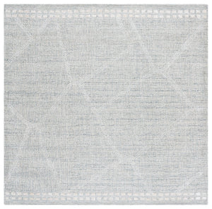 Safavieh Abstract Hand-tufted Runner Rug - Modern Elegance In Soft Grey And Ivory For Sophisticated Spaces Light Grey ,Ivory 75% Wool,15% Viscose,10% Cotton Abt461f-6sq