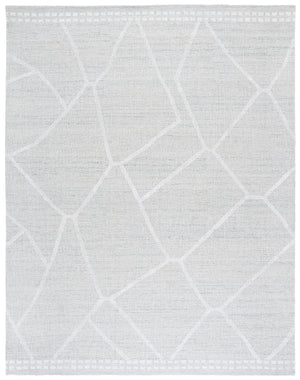Safavieh Abstract Hand-tufted Runner Rug - Modern Elegance In Soft Grey And Ivory For Sophisticated Spaces Light Grey ,Ivory 75% Wool,15% Viscose,10% Cotton Abt461f-8