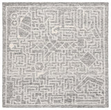 Safavieh Abstract 462 Hand Tufted Modern Rug Charcoal / Ivory Wool pile