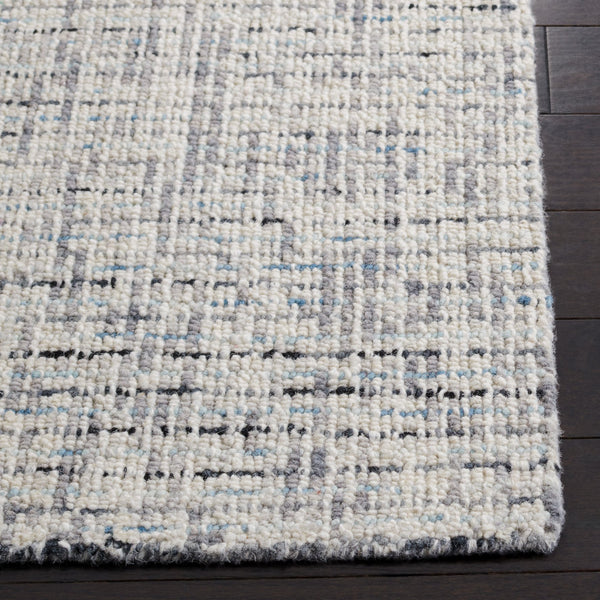 Safavieh Abstract Hand-tufted Wool Runner Rug - Luxurious Design For Elegant Hallways And Living Spaces Grey ,Ivory Wool Abt468j-68