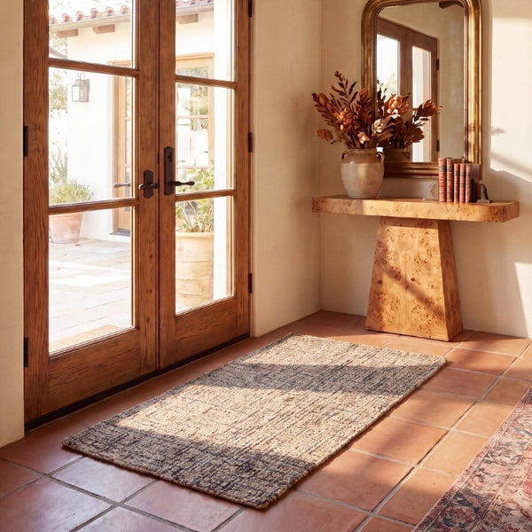 Safavieh Abstract Hand Tufted Wool Accent Rug Warm Neutral Tones for Bedroom or Entryway ABT468N-2