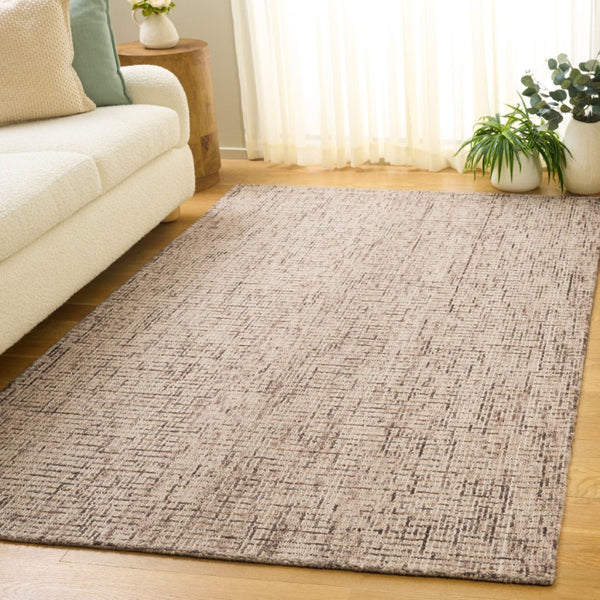 Safavieh Abstract Hand Tufted Wool Area Rug Warm Beige Brown Tones for Living Room Floors ABT468N-5